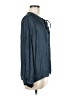 J.Crew 100% Polyester Solid Blue Long Sleeve Blouse Size M - photo 4