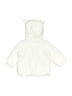 H&M 100% Polyester Ivory Zip Up Hoodie Size 2-4 mo - photo 2