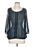 Route 66 100% Polyester Teal 3/4 Sleeve Blouse Size L - photo 1