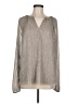 Banana Republic Metallic Silver Long Sleeve Blouse Size M - photo 1
