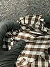 Unbranded 100% Cotton Checkered-gingham Brown Long Sleeve Button-Down Shirt Size M - photo 6