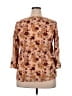 Rusttydustty Floral Brown 3/4 Sleeve Blouse Size XXL - photo 2