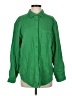 Echo 100% Cotton Solid Green Long Sleeve Button-Down Shirt Size XS - photo 1