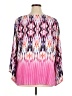 Ellen Tracy 100% Polyester Tie-dye Multi Color Pink 3/4 Sleeve Blouse Size XL - photo 2