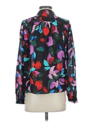 Parker Long Sleeve Silk Top (view 2)