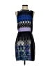 Tibi 100% Silk Graphic Blue Cocktail Dress Size 4 - photo 1