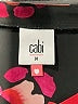 CAbi 100% Polyester Hearts Black Short Sleeve Blouse Size M - photo 7