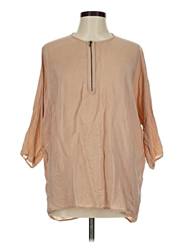 Vince. 3/4 Sleeve Silk Top (view 1)