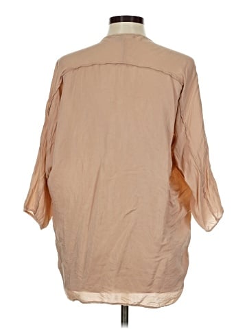 Vince. 3/4 Sleeve Silk Top (view 2)