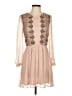 Pins and Needles 100% Polyester Hearts Tan Cocktail Dress Size 2 - photo 1