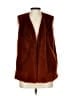 Stella & Dot 100% Polyester Brown Faux Fur Vest Size L (estimated) - photo 1