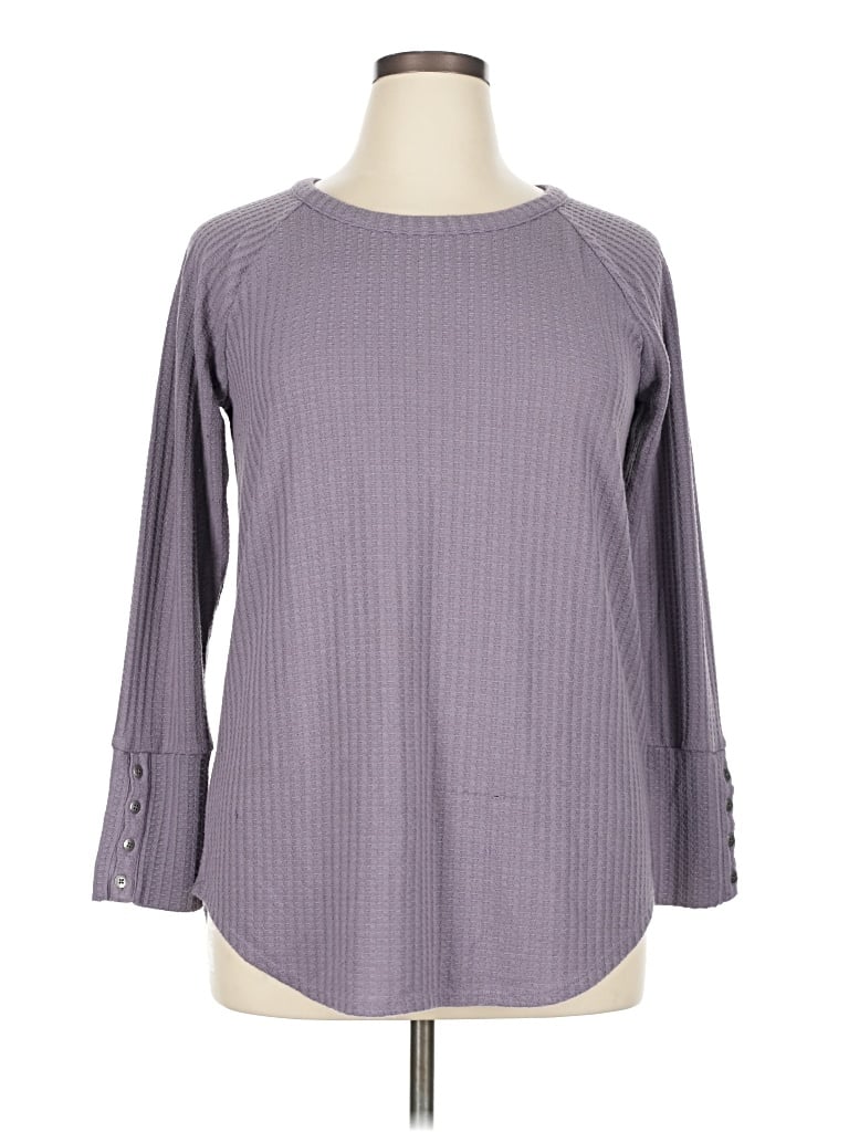 Pre-owned Chaser 3/4 Sleeve T-shirt In Purple