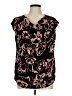 Pippa 100% Viscose Black Short Sleeve Blouse Size 8 - photo 1