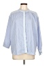Nicole Miller Stripes Blue 3/4 Sleeve Blouse Size L - photo 1