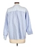 Nicole Miller Stripes Blue 3/4 Sleeve Blouse Size L - photo 2