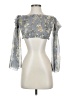 Shein Gray 3/4 Sleeve Blouse Size 4 - photo 1