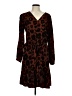 Next 100% Viscose Animal Print Brown Casual Dress Size 8 - photo 1