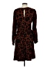 Next 100% Viscose Animal Print Brown Casual Dress Size 8 - photo 2