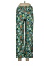 Assorted Brands 100% Polyester Floral Green Casual Pants Size L - photo 1