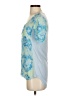 Nanette Lepore 100% Silk Blue Short Sleeve Top Size XS - photo 5