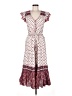 Veronica Beard Paisley Burgundy Casual Dress Size M - photo 1
