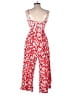 The Odells 100% Rayon Hearts Red Jumpsuit Size S - photo 2