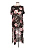 Calvin Klein 100% Polyester Floral Black Casual Dress Size L - photo 1