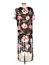 Calvin Klein 100% Polyester Floral Black Casual Dress Size L - photo 2