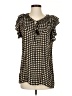 Figue 100% Viscose Black Short Sleeve Blouse Size S - photo 1