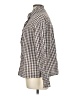Unbranded 100% Cotton Checkered-gingham Brown Long Sleeve Button-Down Shirt Size M - photo 5