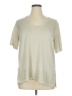 JM Collection Metallic Silver Short Sleeve Top Size 0X - photo 1
