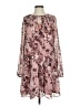 Express 100% Polyester Paisley Pink Burgundy Casual Dress Size S - photo 1