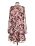 Express 100% Polyester Paisley Pink Burgundy Casual Dress Size S - photo 2