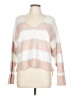 Jennifer Lopez Stripes Pink White Pullover Sweater Size L - photo 1