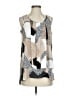 Alfani 100% Polyester Tan Ivory Sleeveless Blouse Size 4 - photo 1
