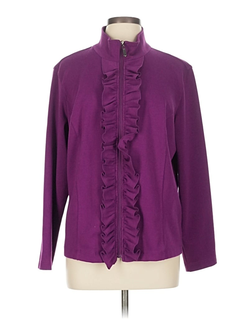 Pre-owned Susan Graver Jacket In Purple