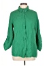 Unbranded Green 3/4 Sleeve Button-Down Shirt Size L (estimated) - photo 1