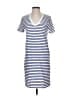 Universal Thread 100% Cotton Stripes Blue Casual Dress Size S - photo 1