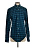 J.Crew 100% Polyester Plaid Teal Long Sleeve Blouse Size S - photo 1