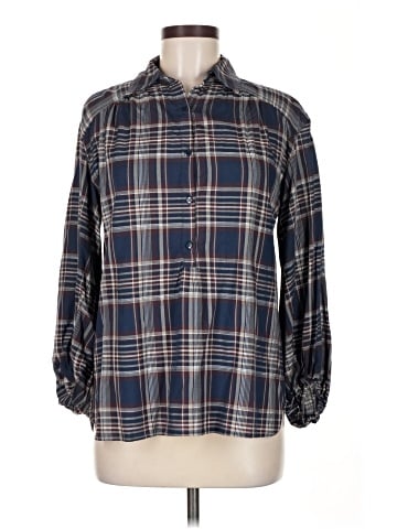 Max Studio 3/4 Sleeve Button-Down Shirt (view 1)