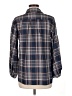 Max Studio 100% Rayon Plaid Blue 3/4 Sleeve Button-Down Shirt Size M (estimated) - photo 2