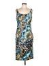 Signature Animal Print Blue Cocktail Dress Size 12 - photo 1