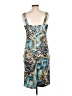 Signature Animal Print Blue Cocktail Dress Size 12 - photo 2