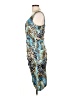 Signature Animal Print Blue Cocktail Dress Size 12 - photo 5
