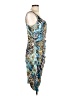 Signature Animal Print Blue Cocktail Dress Size 12 - photo 4