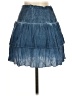 White Crow 100% Viscose Solid Blue Denim Skirt Size S - photo 1