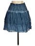 White Crow 100% Viscose Solid Blue Denim Skirt Size S - photo 2