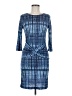 Suno 100% Viscose Plaid Blue Cocktail Dress Size 6 - photo 1