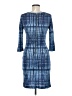 Suno 100% Viscose Plaid Blue Cocktail Dress Size 6 - photo 2