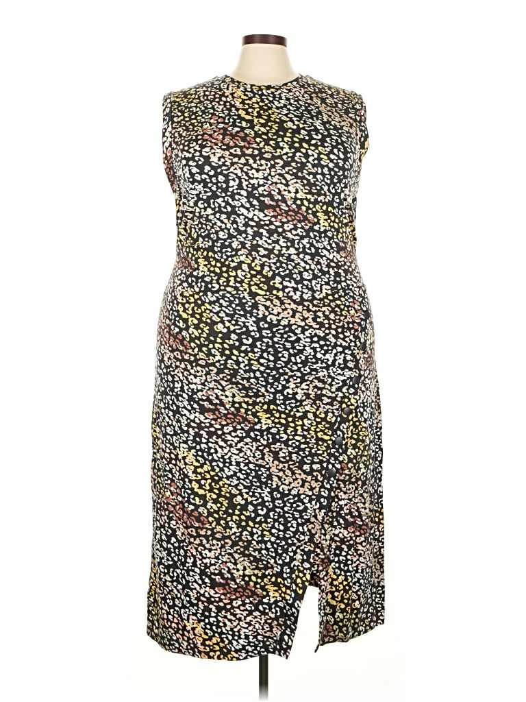 Grey State Casual Dress In Brown